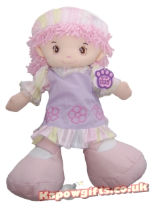 Girlie Posh Paws soft toy. Pink Girl 16 inch