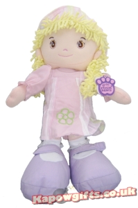 Girlie Posh Paws soft toy. Yellow Girl 16 inch