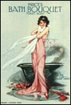 Vintage postcard. Bath Bouquet Toilet Soap Postcard 