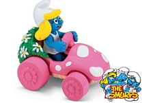 The Smurfs toy. Super Smurf smurfette in car figure