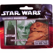 Star Wars fridge magnet. Luke Skywalker and Jabba the Hut Quotable Fridge Magnet 