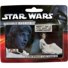 Star Wars fridge magnet. Princess Leia and Luke Skywalker Quotable Fridge Magnet