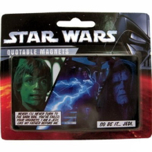 Star Wars fridge magnet. Luke Skywalker and Emperor Palpatine Quotable Fridge Magnet 