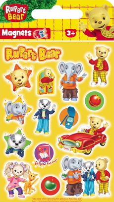 Rupert Bear fridge magnet set.
