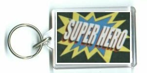 Superhero keyring.