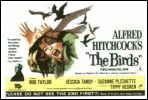 The Birds postcard. Alfred Hitchcock