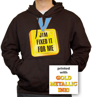 Jimll Fix It hoody. Jim'll Fix It Medal