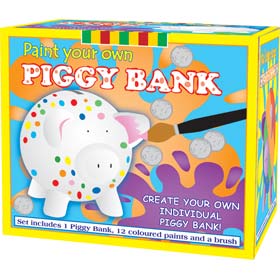 Gift for him her - Paint your own Piggy Bank 9736