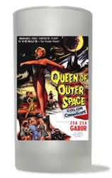 The Queen from Outer Space glass.