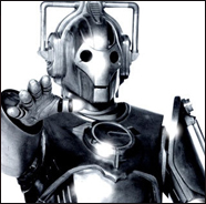 Dr Who cardboard cutout. Cyberman life size cardboard cutout