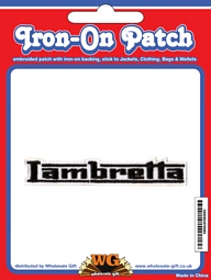 Lambretta badge. Single Logo Embroidered Iron on Badge