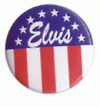 Elvis pin badge. Stars and Stripes