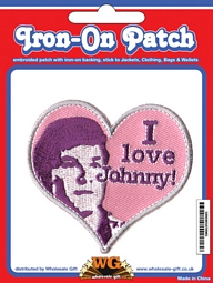 I Love Johnny - Embroidered Iron on Badge - 16681