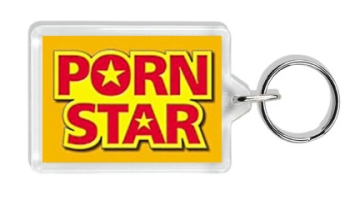 Porn Star Plastic  keyring.
