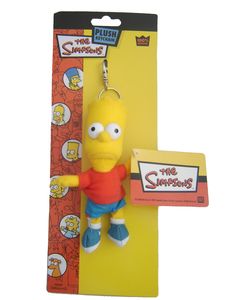 The Simpsons soft toy. Bart Plush Keyring 4 inch