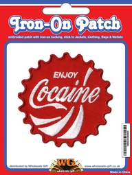 Enjoy Cocanie badge. Embroidered Iron on Badge