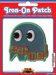 Pacman badge. Embroidered Iron on Badge 