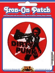 Dirty Punk Embroidered Iron on Badge - 17155