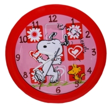 Snoopy wall clock. Large Red 'Best Friends'