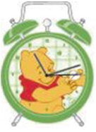 Winnie the Pooh clock. Green Bee Alarmclock