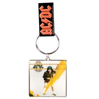 AC DC keyring. High Voltage Metal