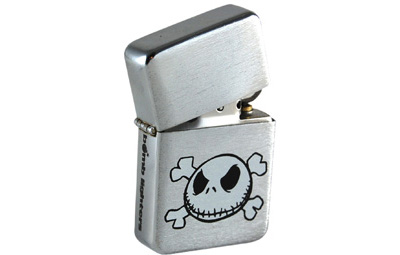 Nightmare Before Christmas Lighter. Chrome Brushed Finish