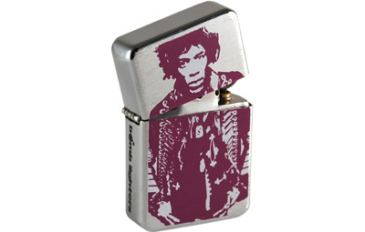 Jimi Hendrix Lighter. Chrome Brushed Finish 