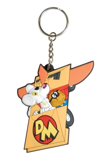 Danger Mouse Keyring. DM and Penfold in car PVC Keyring