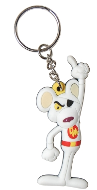 Danger Mouse Keyring. DM pointing/angry PVC Keyring