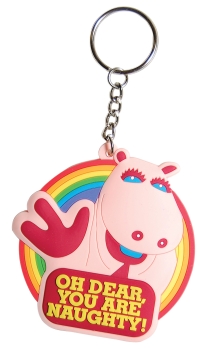 Rainbow Keyring. George Keyring. Oh Dear you are naughty PVC Keyring