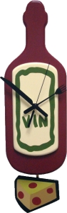 Cheese and Wine kitchen Clock