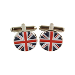 Union Jack cufflinks. 