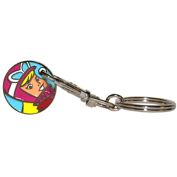 Penelope Pitstop Keyring. Trolley Coin Keyring