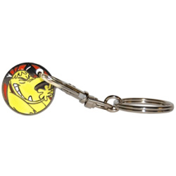 Muttley Keyring. Trolley Coin Keyring
