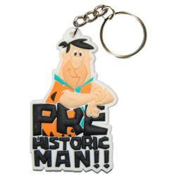 The Flintstones Keyring. Fred Flintstone Pre Historic PVC Keyring
