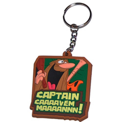 Captain Caveman Keyring. PVC Keyring