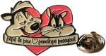 Pepe Le Pew Pin Badge. Loves Penelope Pin Badge