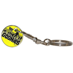 The Goonies Keyring. Cast Silhouette Trolley Coin Keyring