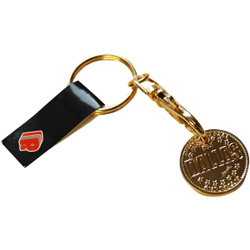 Dallas Keyring. Bank of Dallas Trolley Coin Keyring