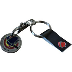 Pigeon Street Keyring. Logo Coin Keyring