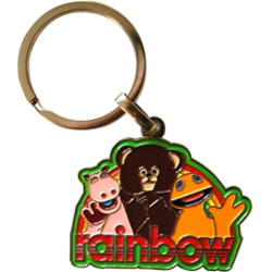 Rainbow Keyring. Logo and Cast Enamel Keyring