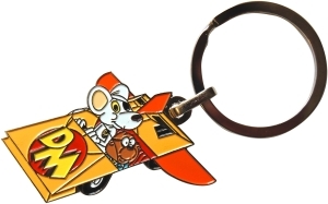 Danger Mouse Keyring. Car Enamel Keyring