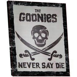 The Goonies Canvas Art. Never Say Die 80 x 60cm canvas print