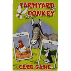 Children's playing cards. Farmyard Donkey
