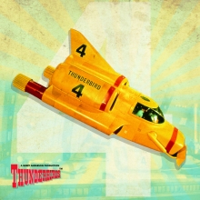 Thunderbirds coaster. Thunderbird Four. Single Coaster