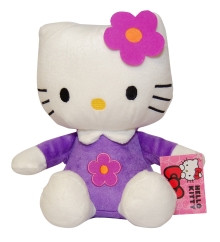 Hello Kitty soft toy. Purple Flower 8 Inch
