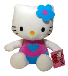Hello Kitty soft toy. Blue Flower 8 Inch