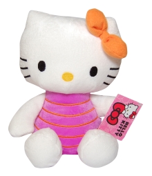 Hello Kitty soft toy. Peach Bow 8 Inch