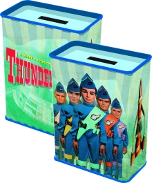 Thunderbirds money box. Tin 