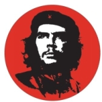 Che Guevara sticker. Red vinyl sticker